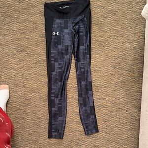 Under Armour Black and Gray Geometric Leggings